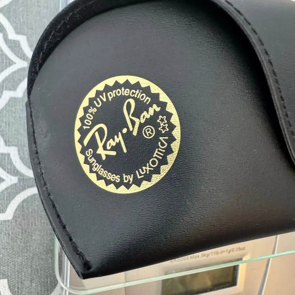 Ray Ban Eyeglass Sunglasses Case New Black Soft With Cleaning Cloth Designer